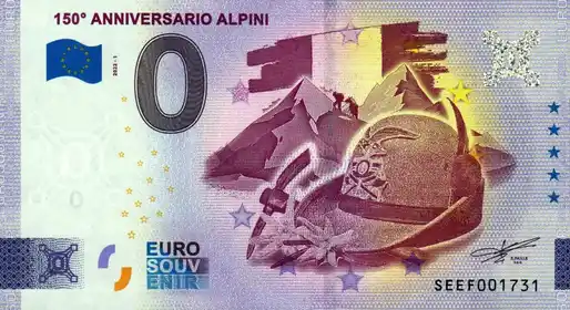 Billete de 0€ 150° ANNIVERSARIO ALPINI