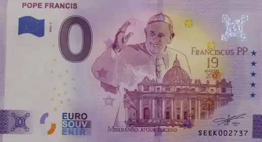 Banconota da 0€ POPE FRANCIS