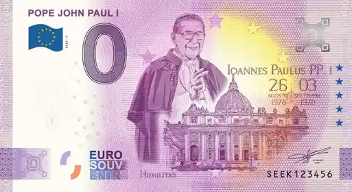 Banconota da 0€ POPE JOHN PAUL I