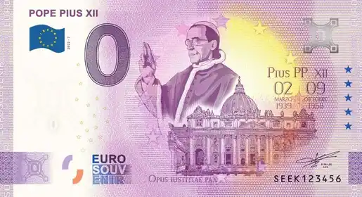 Billete de 0€ POPE PIUS XII