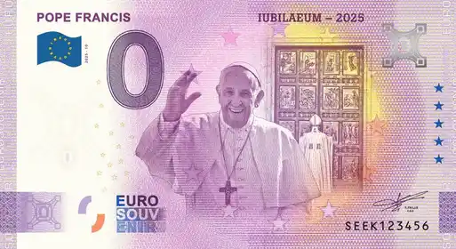 Banconota da 0€ POPE FRANCISJUBILAEUM - 2025