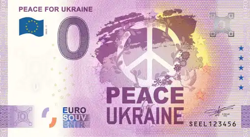 Banconota da 0€ PEACE FOR UKRAINE