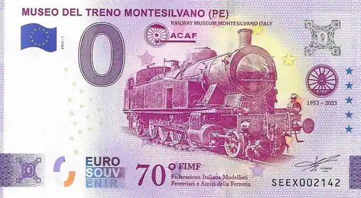 Billete de 0€ MUSEO DEL TRENO MONTESILVANO (PE)