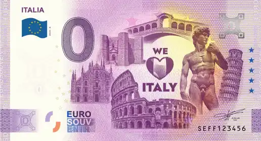 Banconota da 0€ ITALIAWE [coeur] ITALY