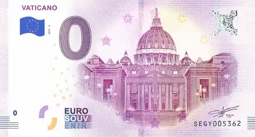 0€ banknote VATICANO