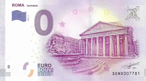 0€ banknote ROMAPANTHEON