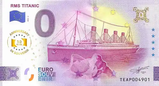 0€ banknote RMS TITANIC