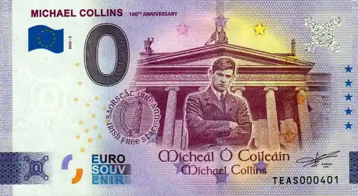 0€ banknote MICHAEL COLLINS 100th ANNIVERSARY