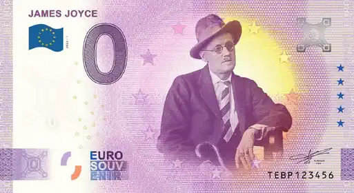 0€ banknote JAMES JOYCE