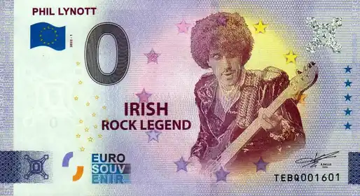 0€ banknote PHIL LYNOTT