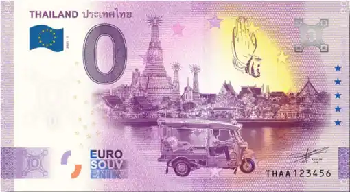 Banconota da 0€ THAILAND ประเทศไทย