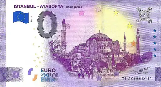 0€-Schein ISTANBUL - AYASOFYAHAGIA SOPHIA