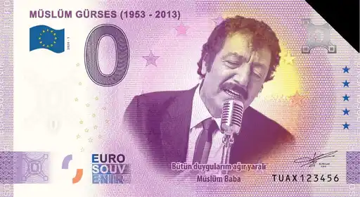 Banconota da 0€ MÜSLÜM GÜRSES (1953-2013)