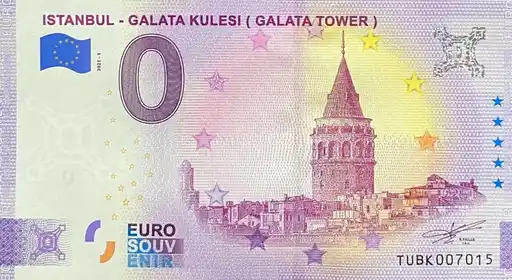 0€-Schein ISTANBUL - GALATA KULESI (GALAT TOWER)