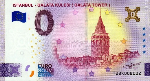 0€ banknote ISTANBUL - GALATA KULESI (GALAT TOWER)