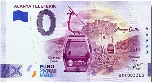 Banconota da 0€ ALANYA TELEFERIK