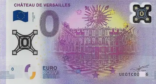 Banconota da 0€ CHÂTEAU DE VERSAILLES