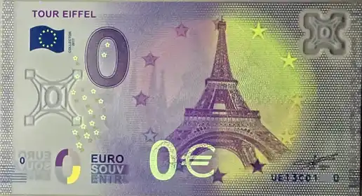 Banconota da 0€ TOUR EIFFEL