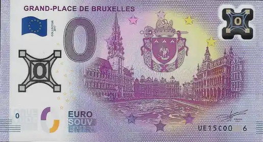 0€ banknote GRAND-PLACE DE BRUXELLES