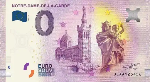0€ banknote NOTRE-DAME-DE-LA-GARDE