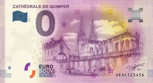 Banconota da 0€ CATHÉDRALE DE QUIMPER