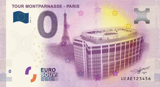 Banconota da 0€ TOUR MONTPARNASSE - PARIS