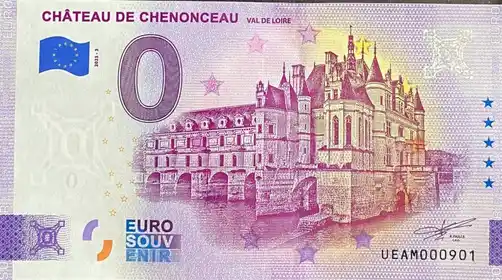 0€-Schein CHÂTEAU DE CHENONCEAU VAL DE LOIRE