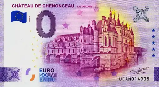 0€-Schein CHÂTEAU DE CHENONCEAU VAL DE LOIRE