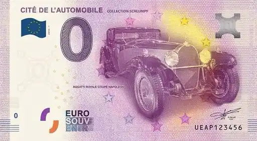 0€-Schein CITÉ DE L'AUTOMOBILE COLLECTION SCHLUMPF