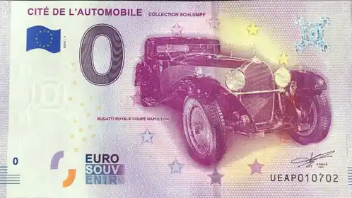 0€-Schein CITÉ DE L'AUTOMOBILE COLLECTION SCHLUMPF