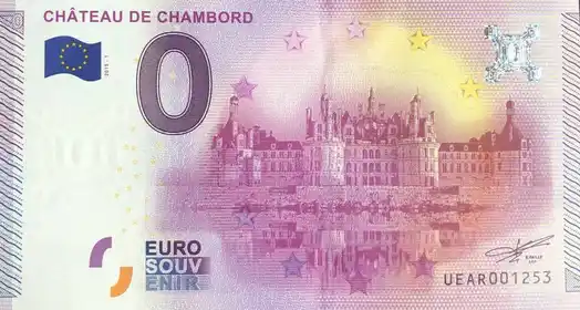 Banconota da 0€ CHÂTEAU DE CHAMBORD