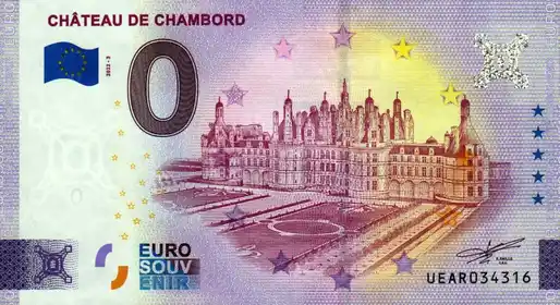 0€ banknote CHÂTEAU DE CHAMBORD