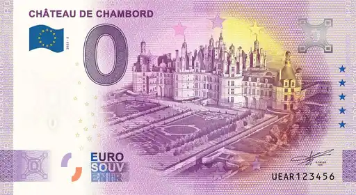 0€ banknote CHÂTEAU DE CHAMBORD