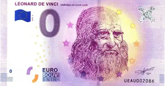 0€ banknote LÉONARD DE VINCICHÂTEAU DU CLOS LUCÉ