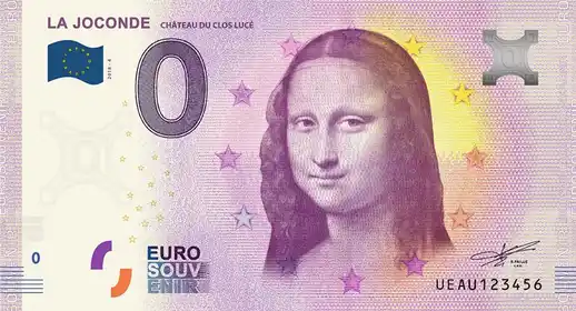 Billete de 0€ LA JOCONDE CHÂTEAU DU CLOS LUCÉ