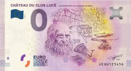 Billete de 0€ CHÂTEAU DU CLOS LUCÉ LES INVENTIONS DE LÉONARD DA VINCI