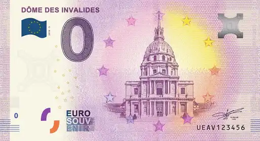 Banconota da 0€ DÔME DES INVALIDES