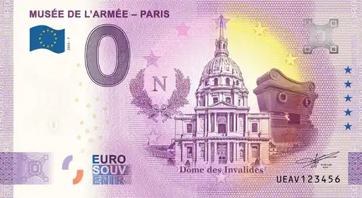 0€-Schein MUSÉE DE L'ARMÉE - PARIS