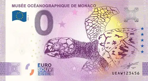 Billete de 0€ MUSÉE OCÉANOGRAPHIQUE DE MONACO