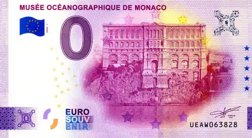 Banconota da 0€ MUSÉE OCÉANOGRAPHIQUE DE MONACO