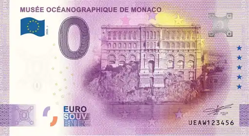 0€ banknote MUSÉE OCÉANOGRAPHIQUE DE MONACO