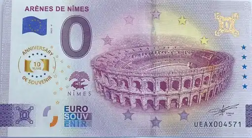 Banconota da 0€ ARÈNES DE NÎMES