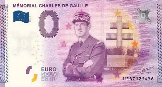 0€-Schein MÉMORIAL CHARLES DE GAULLE