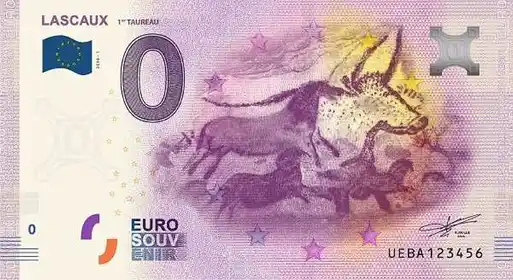 0€-Schein LASCAUX 1ER TAUREAU