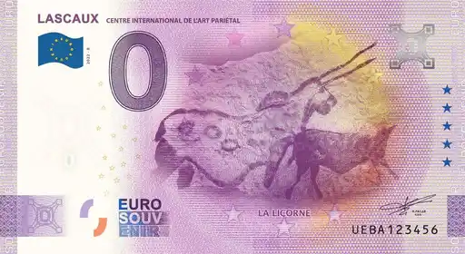 0€-Schein LASCAUX CENTRE INTERNATIONAL DE L'ART PARIETAL