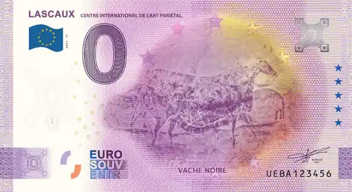 Billete de 0€ LASCAUX - CENTRE INTERNATIONAL DE L'ART PARIÉTAL