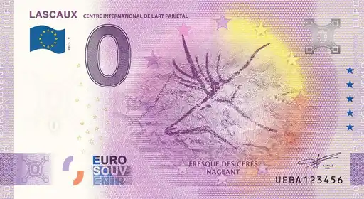 Banconota da 0€ LASCAUX CENTRE INTERNATIONAL DE L'ART PARIETAL