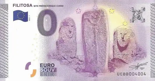 0€-Schein FILITOSA SITE PRÉHISTORIQUE CORSE