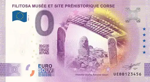 0€ banknote FILITOSA MUSÉE ET SITE PREHISTORIQUE CORSE