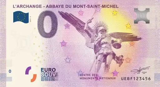 Banconota da 0€ L'ARCHANGE - ABBAYE DU MONT-SAINT-MICHEL